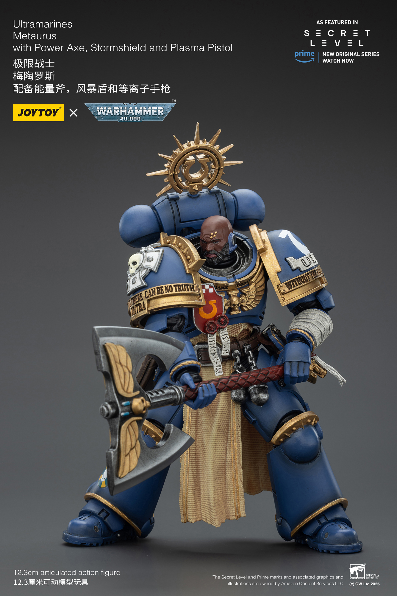 Ultramarines Metaurus with Power Axe, Stormshield and Plasma Pistol - view 7
